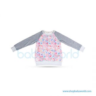 Bearsland gray sleeve+ floral fleece BA447 L(1)